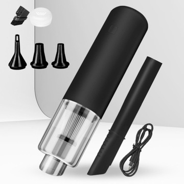 Ручной пылесос, беспроводной, портативный мини-автомобильный пылесос и воздуходувка, черный