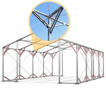 Палатка гаражная 4х6м зимняя DAS 560 PP