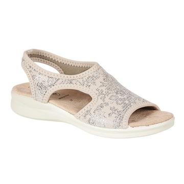 Sandały Sanital Flex 8056.17 Beige - Elastyczne Lekkie Obuwie Damskie R.35