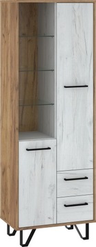 meble BIP 10 regał 2D2S craft złoty / craft biały