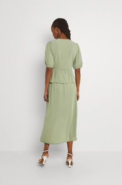 VERO MODA SPÓDNICA MIDI OLIWKOWA KOPERTOWA XL 42