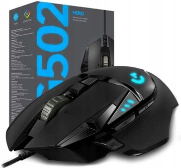 Myszka przewodowa Logitech G502 Hero sensor optyczny