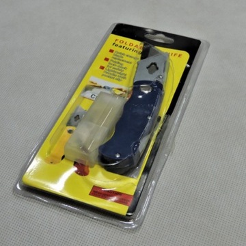 Нож для обоев складной 10881 - 15см - трапециевидный - запасные лезвия