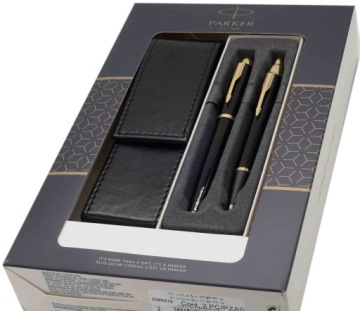 Шариковая ручка Parker IM, черный лак GT, позолота, ГРАВИРОВКА К ЖЕНСКОМУ ДНЮ