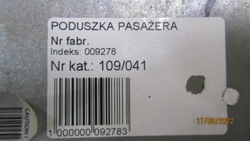 MASTER II MOVANO ULOŽENÍ AIRBAG SPOLUJEZDCE 98-03 41