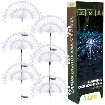 4x DUŻA LAMPA OGRODOWA SOLARNA 50CM WBIJANA DMUCHAWIEC LED DRZEWKO OGRODU