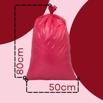 Прочные мешки по 25 кг для угля, щебня и зерна при тяжеловозах, 50 шт.