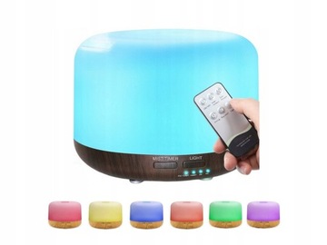 Dyfuzor nawilżacz powietrza aromaterapia pilot rgb