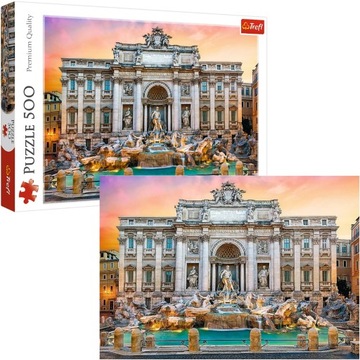 PUZZLE 500 EL. FONTANNA DI TREVI RZYM WIDOK TREFL
