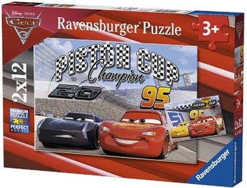 Puzzle 2x12 el Ravensburger - Cars 3 Piston Cup