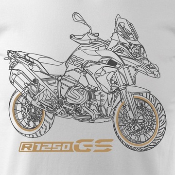 Koszulka na motor BMW GS R 1250 LC ADVENTURE z motocyklem GS1250 na prezent