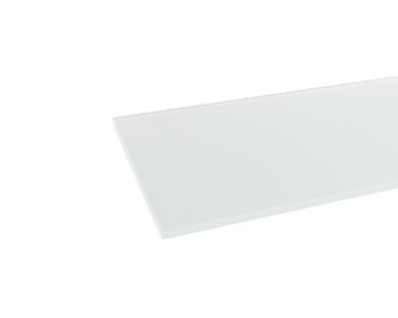 Półka szklana do łazienki matowa 4 mm satyna szkło mrożone mleczne 15x30 cm