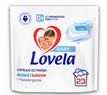 Lovela Kapsułki Białe Kolor Prania Dzieci 23szt