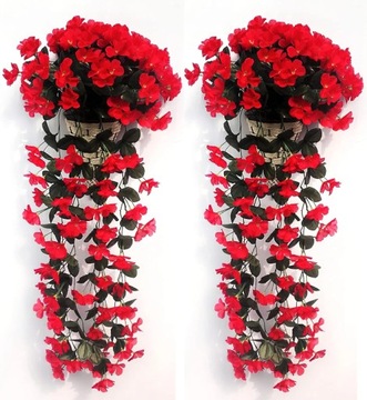 2pcs Artificial Flowers, Artificial Hanging Baskets Fake Flowers,Artificial
