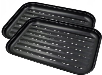 TACKA taca NA GRILLA płyta perforowana RUSZT wielorazowa 2 szt CZARNA BBQ