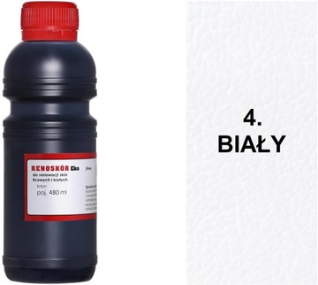 BIAŁY 4 FARBA RENOSKÓR 480 ml NAPRAWCZA DO BIAŁYCH SKÓR LIC ADIDASÓW G12-85