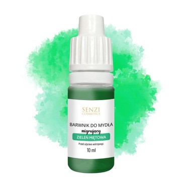 Barwnik Migrujący W Płynie Do Mydła Pigment Kosmetyczny ZIELEŃ MIĘTOWA 10ml