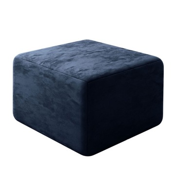 Kwadratowa pufa YOSHI tapicerowana 60x60 granatowa