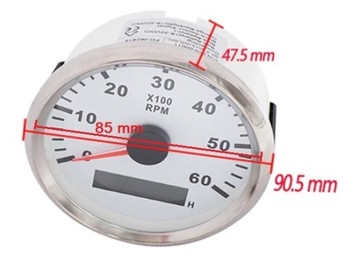 Tachometr Obrotomierz Miernik Wózka Widłowego Koparki 6000 obr./min 85mm