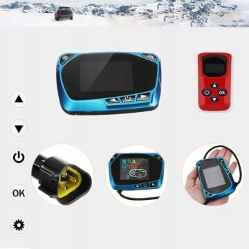 КОНТРОЛЛЕР С ЖК-ДИСПЛЕЕМ ДЛЯ МАСЛЯНОГО ОБОГРЕВАТЕЛЯ WEBASTO + ПУЛЬТ ДИСТАНЦИОННОГО УПРАВЛЕНИЯ 12/24V