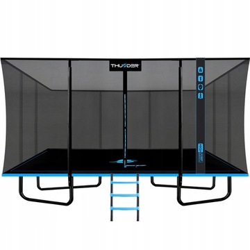 DUŻA TRAMPOLINA OGRODOWA 11*16FT PROSTOKĄT DLA DZIECI SOLIDNA Z SIATKĄ WEW.