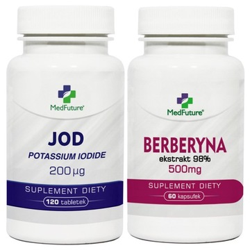 Jod Jodek Potasu 200mcg + Berberyna ekstrakt 500mg