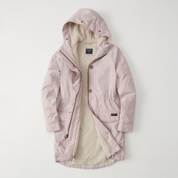 ABERCROMBIE Hollister Kurtka Sherpa Parka S USA