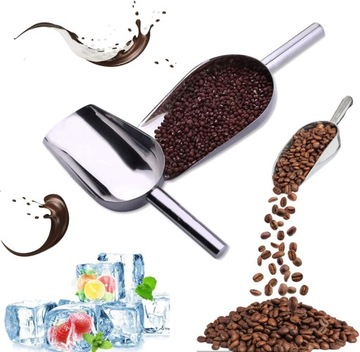 ŁOPATKA STALOWA SZUFELKA KUCHENNA DO PRODUKTÓW SYPKICH METALOWA DUŻA MIARKA