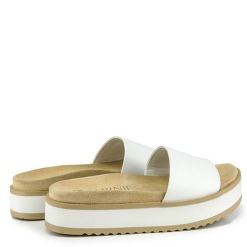 CARINII B3958 ШЛЕПАНЦЫ, САНДАЛИИ, КОЖАНЫЕ, БЕЛЫЕ 39