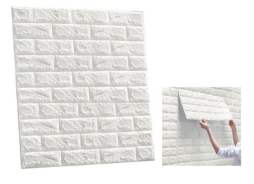 TAPETA 3D CEGŁA PANEL ŚCIENNY SAMOPRZYLEPNA MIĘKKA PIANKA SAMOPRZYLEPNA