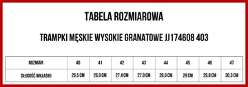 BIG STAR TRAMPKI MĘSKIE WYSOKIE GRANATOWE JJ174608 45