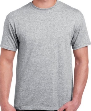 T-SHIRT MĘSKI PODKOSZULEK SZARY krótki rękaw BAWEŁNA 100% rozm.M