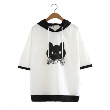 koszulka bluza kawaii harajuku kot uszy pastel