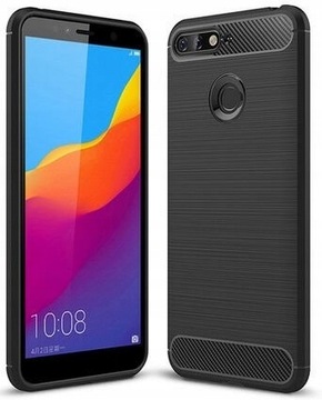 ETUI CARBON CASE DO HUAWEI P SMART 2018 +SZKŁO