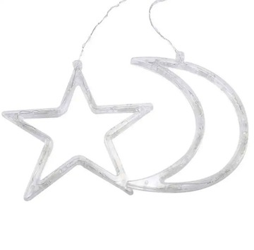 Светодиодные шторы Светодиодные фонари Луна Звезды Гирлянда лун ребенок