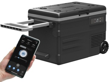 45L lodówka zamrażarka -20°C 12V/24V|230V BT bluetooth samochodowa + kółka