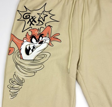 Spodnie męskie dresowe dresy Looney Tunes Zwariowane Melodie r. M kieszenie