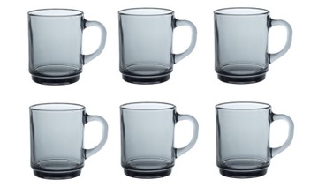 Kubek z uchem komplet 6x260ml Duralex VERSAILLES gray szare