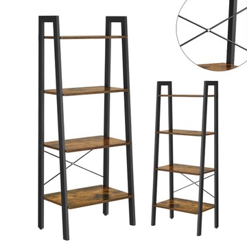 Regał na książki półka DRABINKOWA 4 poziomy szafka 34x56x137,5 vintage LOFT