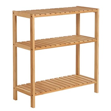 BCB33Y Bambusowy regał do łazienki/kuchni/półki na buty, 60 x 26 x 66 cm Id