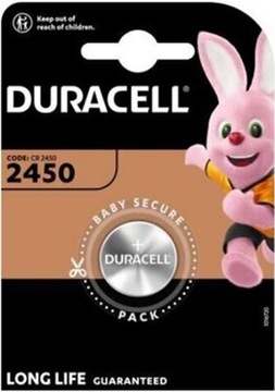 1x BATERIA LITOWA GUZIKOWA DURACELL 3V CR2450 2450