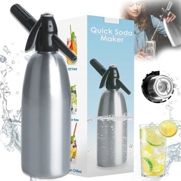 SATURATOR DO WODY GAZOWANEJ SODOWEJ SYFON STAL 1000mL