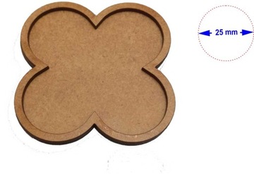 Movement Tray 25 mm / SLIM-FIT 4x25mm MDF/HDF 2 szt.