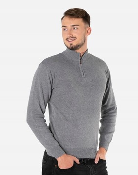 Duży Sweter Męski Półgolf Rozsuwany Golf 190-1 5XL