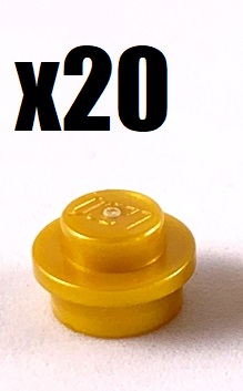 LEGO 4073 plate 1x1 Pearl Gold złote 20 szt Nowe