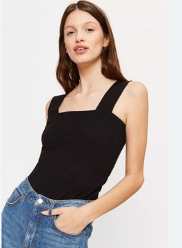 DOROTHY PERKINS TOP NA RAMIĄCZKACH CZARNY 44 1PTJ