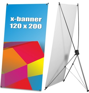X-Banner LUX, X banner, X baner - 120 x 200 cm z wydrukiem