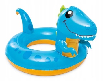 Koło kółko dmuchane PONTON DUŻE DINOZAUR INTEX 3+ NA PLAŻĘ BASEN