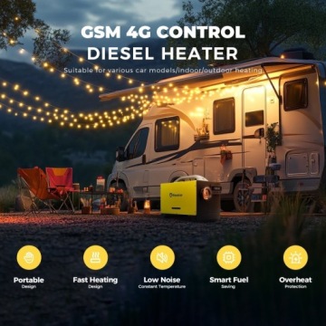 ПАРКОВОЧНЫЙ ОБОГРЕВАТЕЛЬ GSM LTE-4/5G 8KW 12V 230V WEBASTO АВТОМАТИЧЕСКОЕ ВКЛЮЧЕНИЕ/ВЫКЛЮЧЕНИЕ LCD