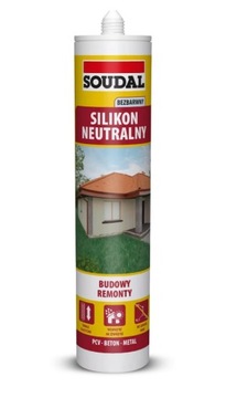 Silikon uniwersalny neutralny Soudal - 280 ml - bezbarwny uszczelniacz